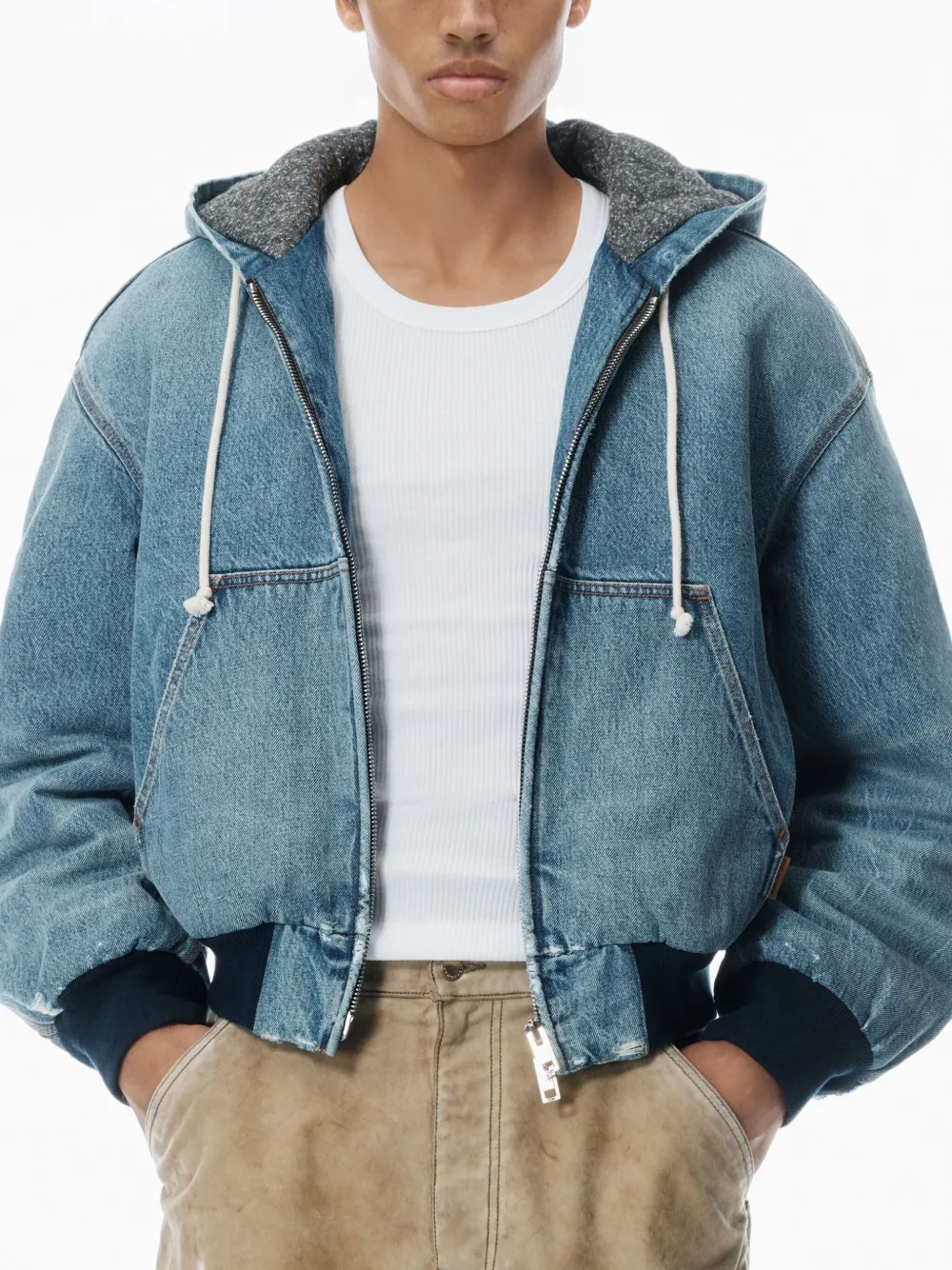 Alexander Wang Denim bomberjack Blauw