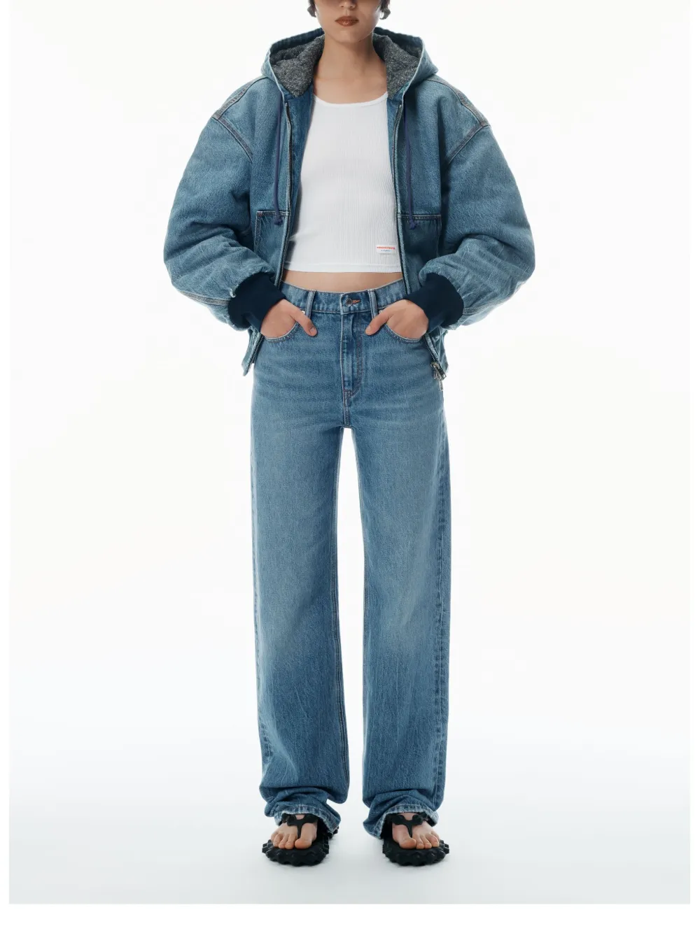 Alexander Wang Denim bomberjack Blauw