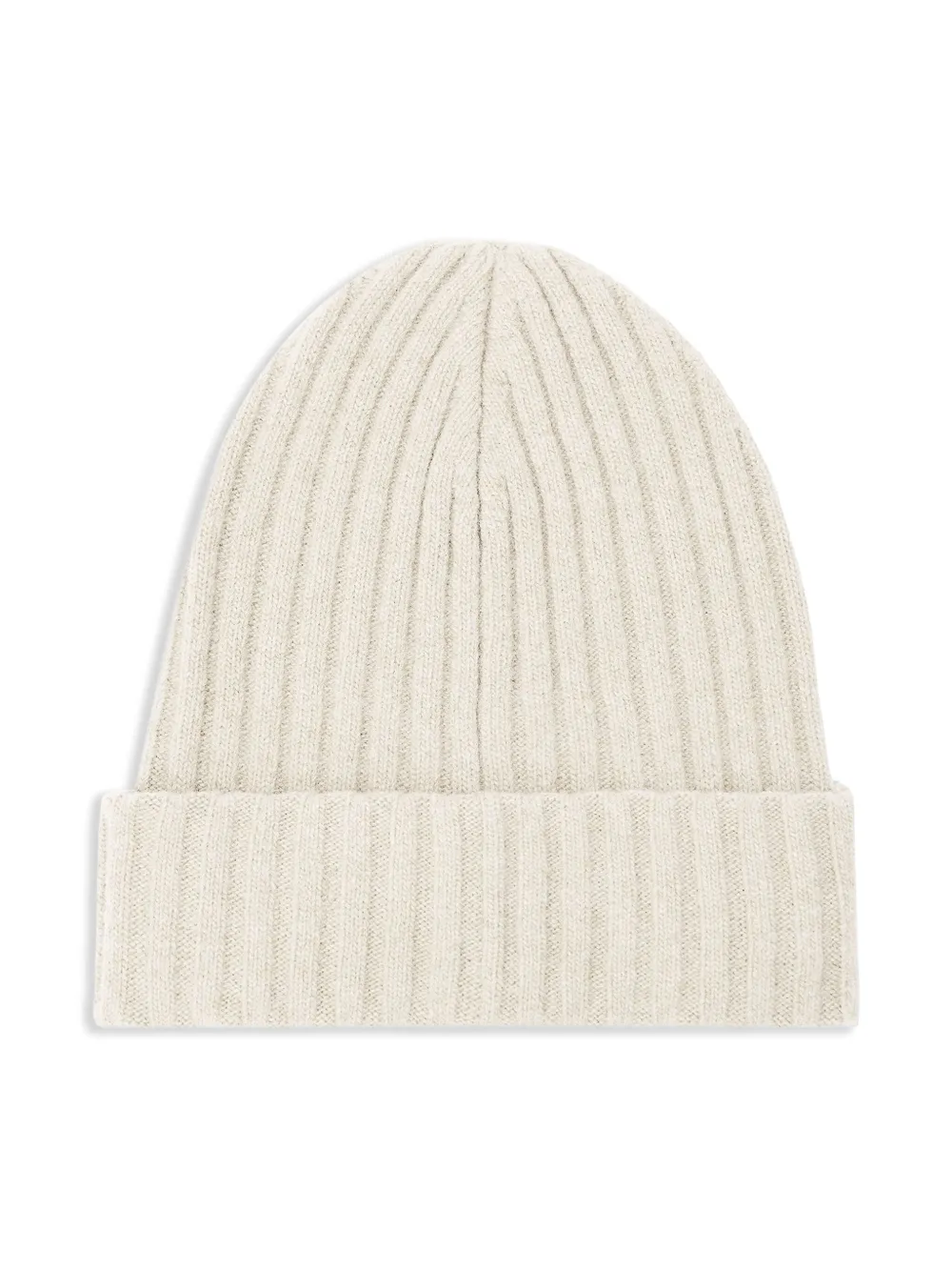 Alexander Wang logo-patch ribbed beanie hat - Wit