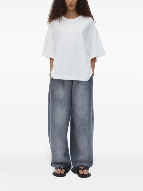 Alexander Wang crystal-embellished Track Pants | Grey | FARFETCH