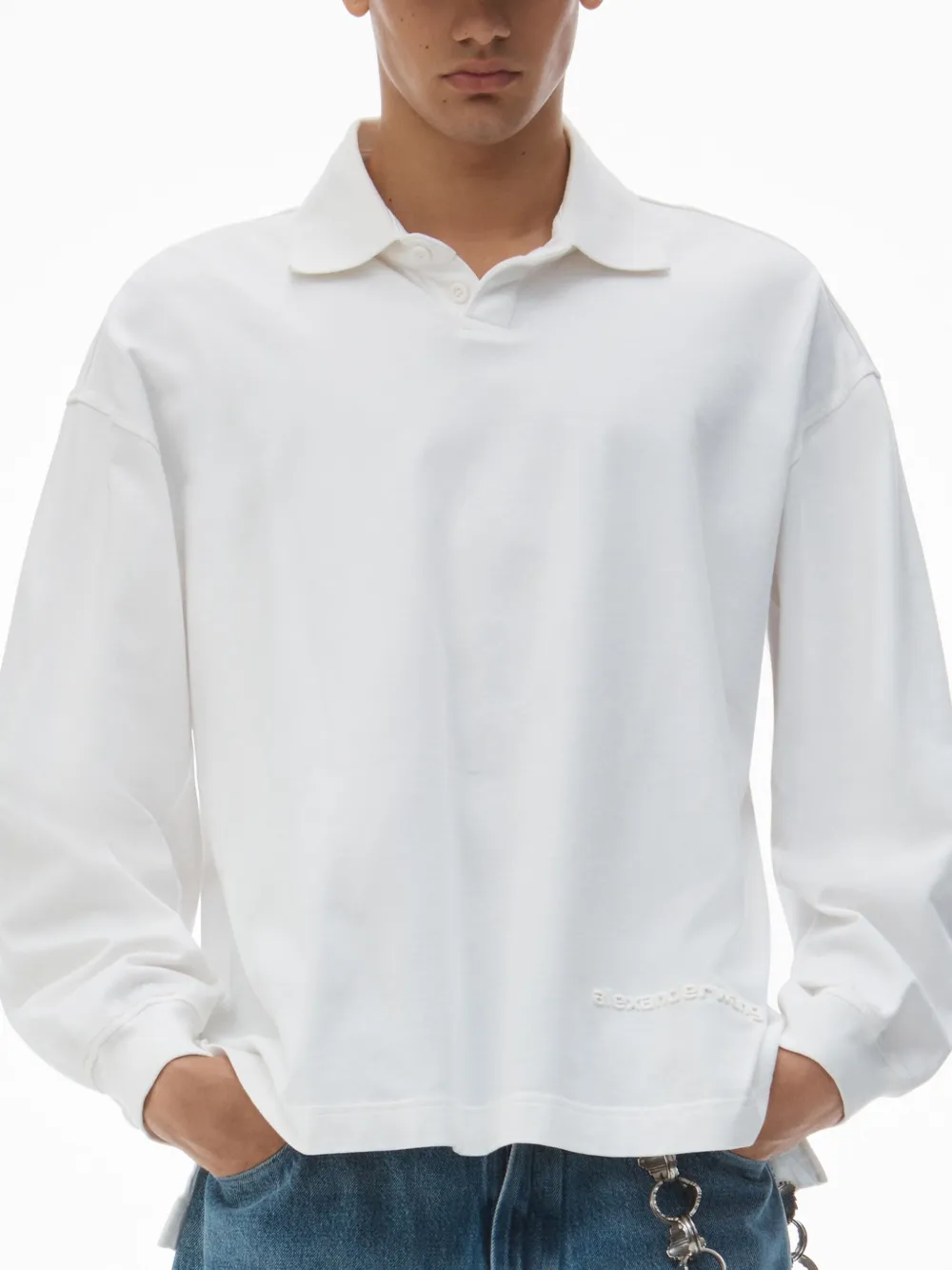 Alexander Wang Jersey poloshirt Wit