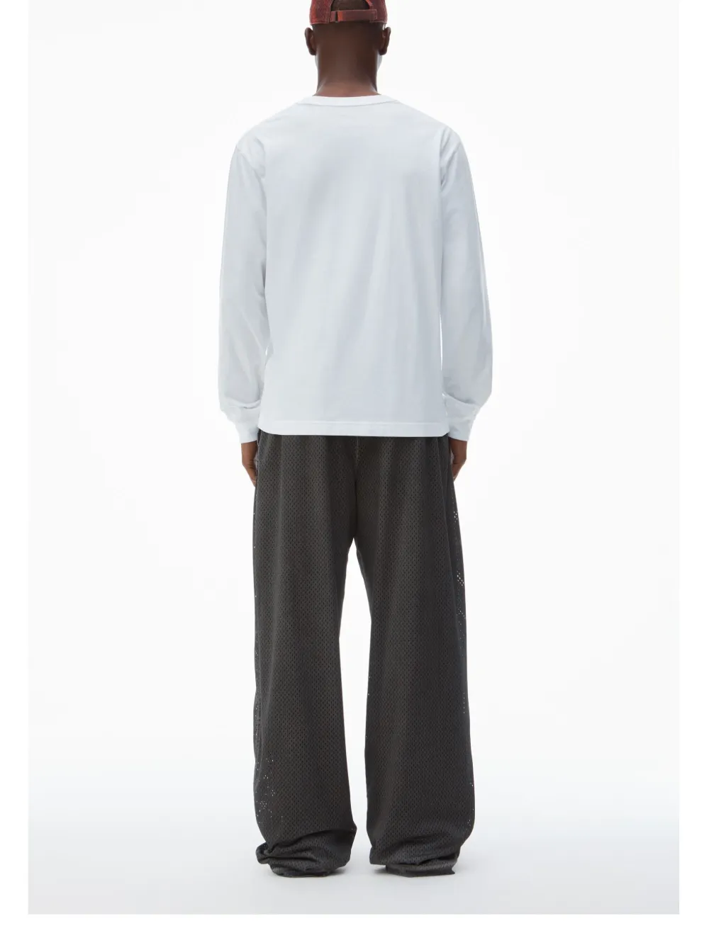 Alexander Wang Katoenen T-shirt met gerafeld logo Wit