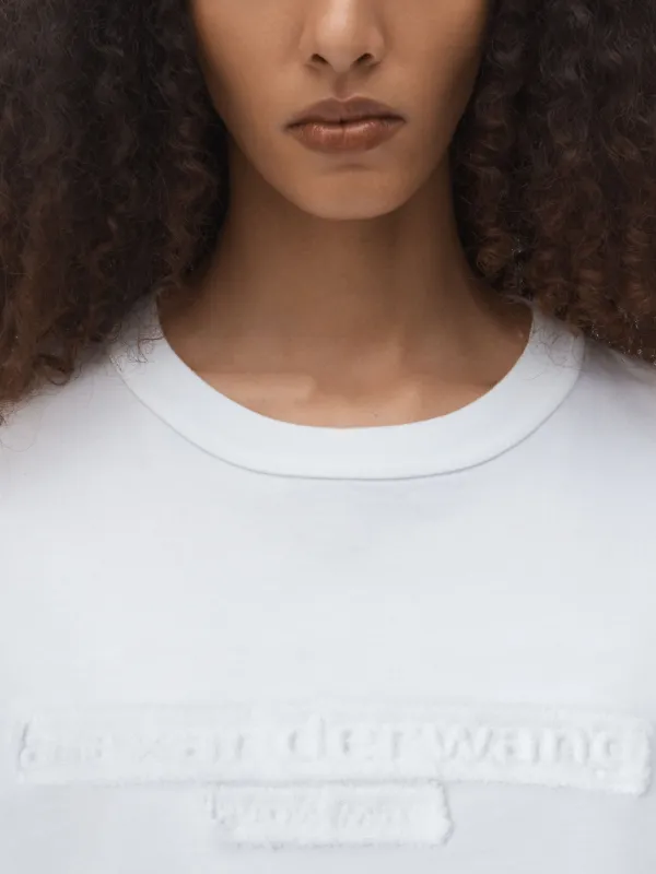 Alexander Wang ダメージ ロゴ Tシャツ | ホワイト | FARFETCH JP