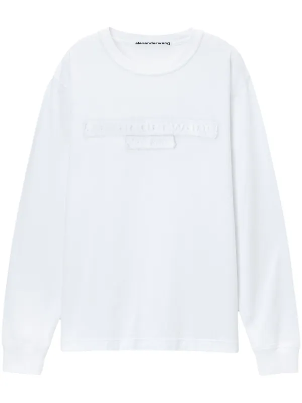 Alexander Wang ダメージ ロゴ Tシャツ | ホワイト | FARFETCH JP