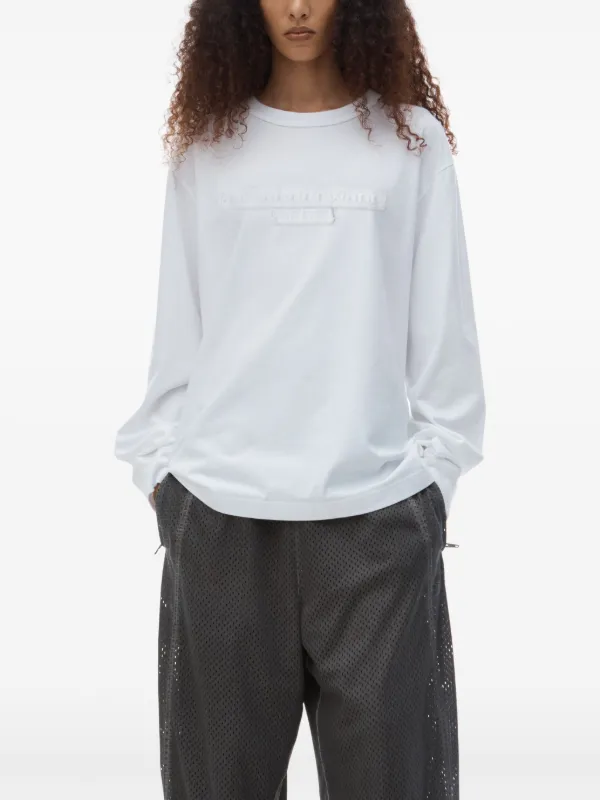 【Alexander Wang】ホワイトコットンオーバーサイズロゴTシャツ alexanderwang アレキサンダーワング ホワイト コットン ロゴ t
