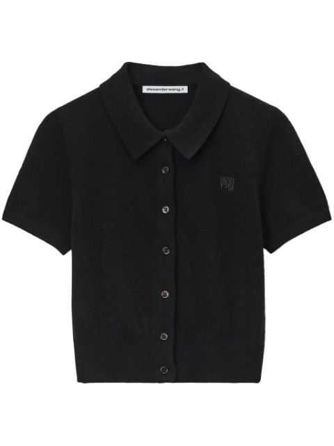 Alexander Wang logo-embroidered polo shirt Women