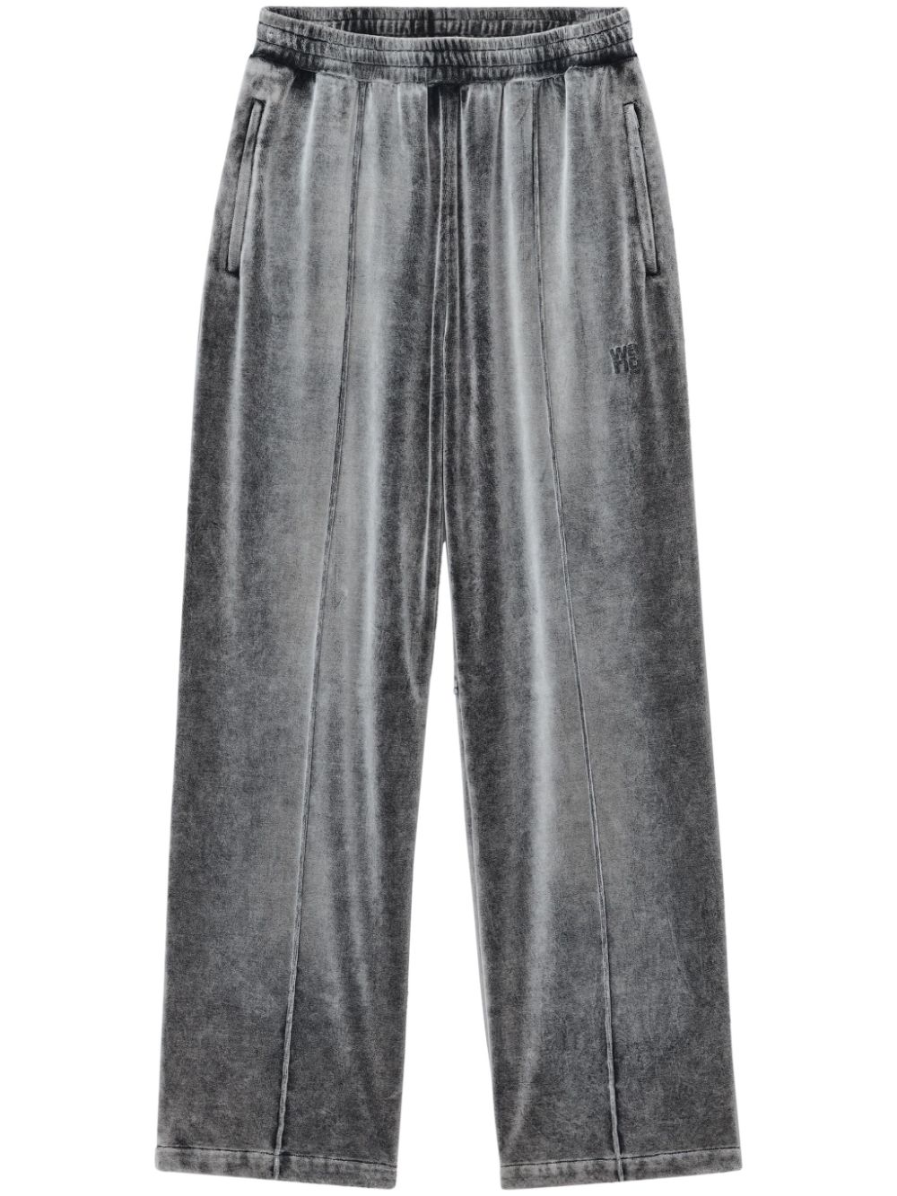 Alexander Wang embossed-logo track pants Grijs