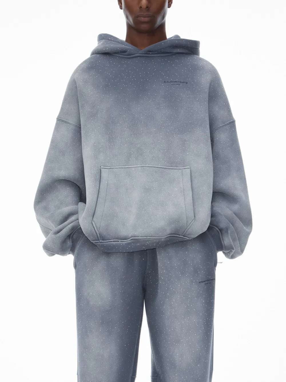 Alexander Wang Hoodie met kristallen Grijs