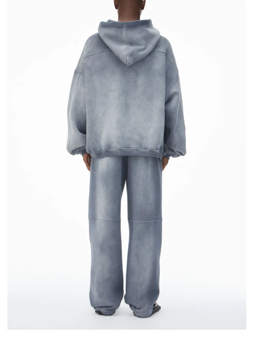 Alexander Wang Hoodie met kristallen Grijs