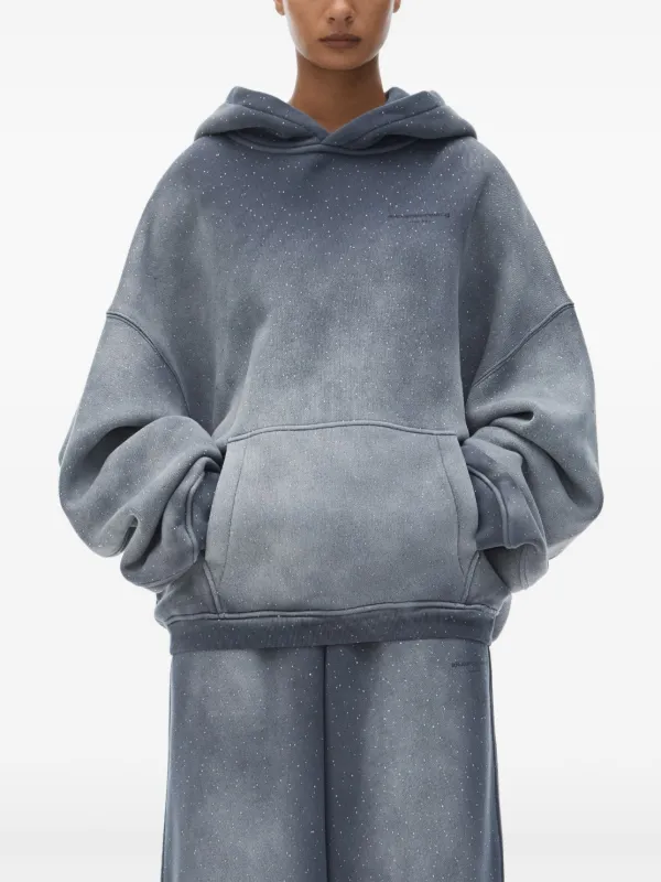Alexander Wang Crystal Hoodie | Grey | FARFETCH JO