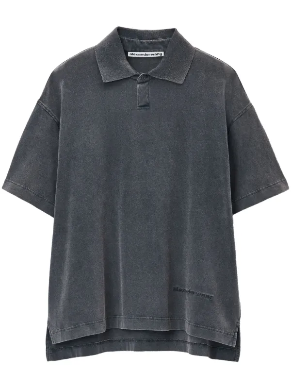 ポロシャツ 黒とグレーのパターン Alexander Wang ポロシャツ | グレー | FARFETCH JP