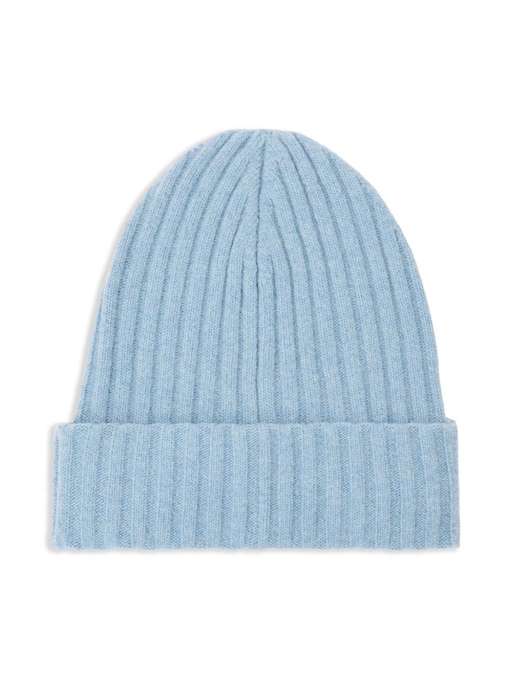 Alexander Wang logo-patch ribbed beanie hat - Blauw