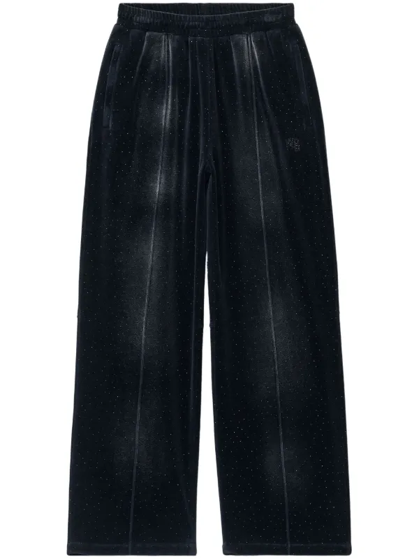 彫刻 Black Pants Mastermind Japan skull-tape Tapered Track Pants | Black
