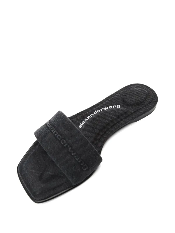 サンダル・ミュール ALEXANDER WANG Black Satin Vy Slippers Alexander Wang Vy slide sandals for Women - Black in UAE