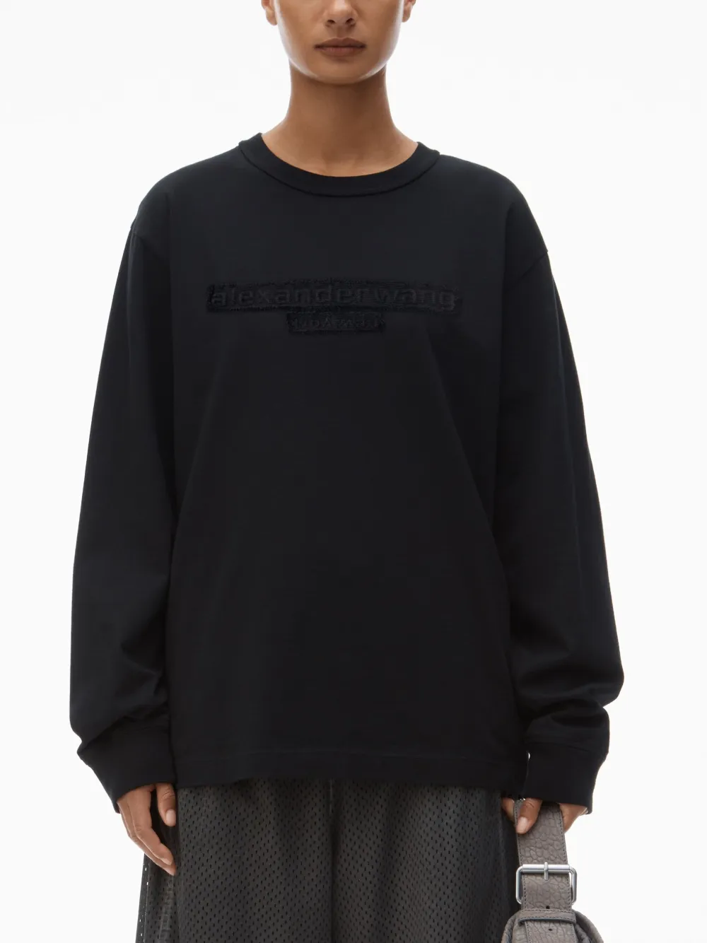 Alexander Wang Sweater met logo Zwart