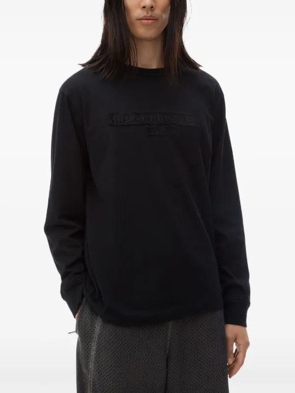 高感度ショップで2023年売れたブランド ロゴ Wang Alexander スウェットシャツ JP FARFETCH | ブラック | トップス