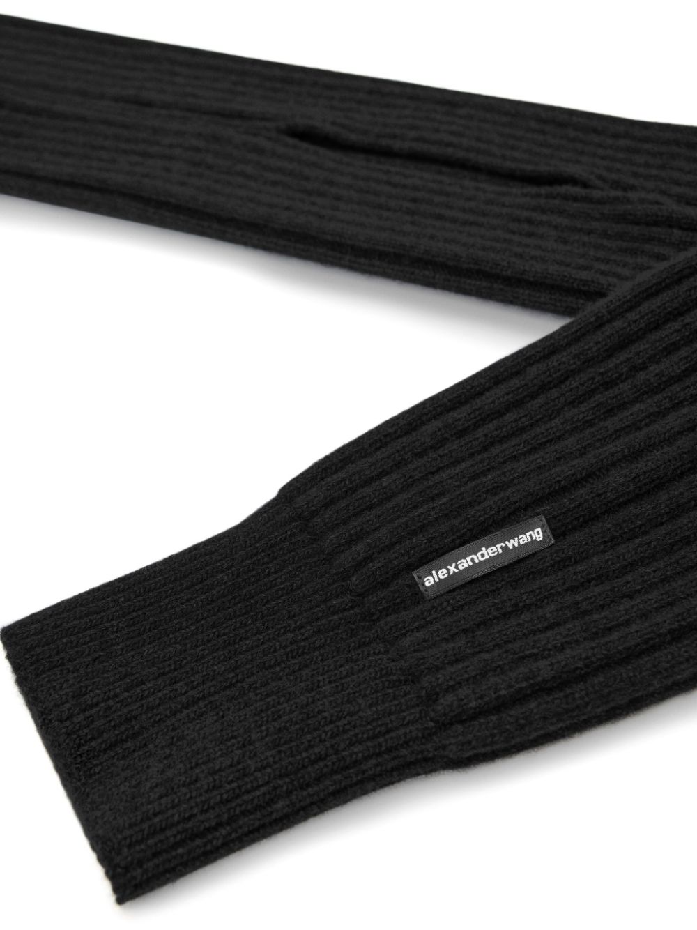 Alexander Wang sleeved ribbed scarf - Zwart