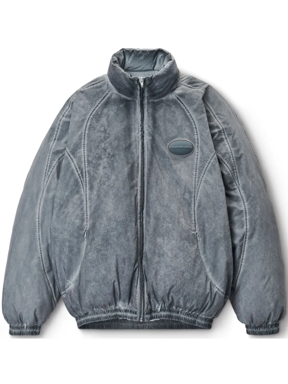 Alexander Wang Padded Track Jacket In Grau