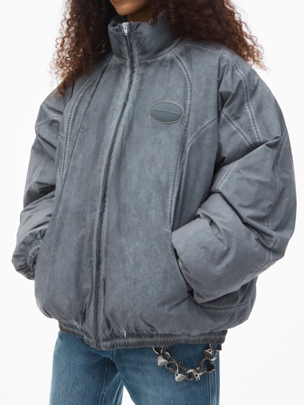 Alexander Wang Gewatteerde trainingsjack Grijs
