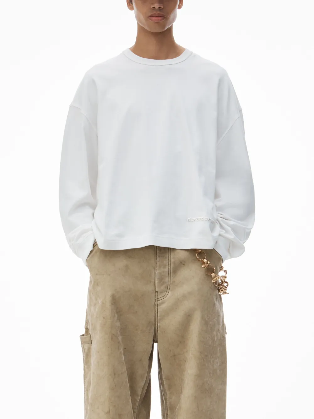 Alexander Wang Katoenen jersey T-shirt Wit
