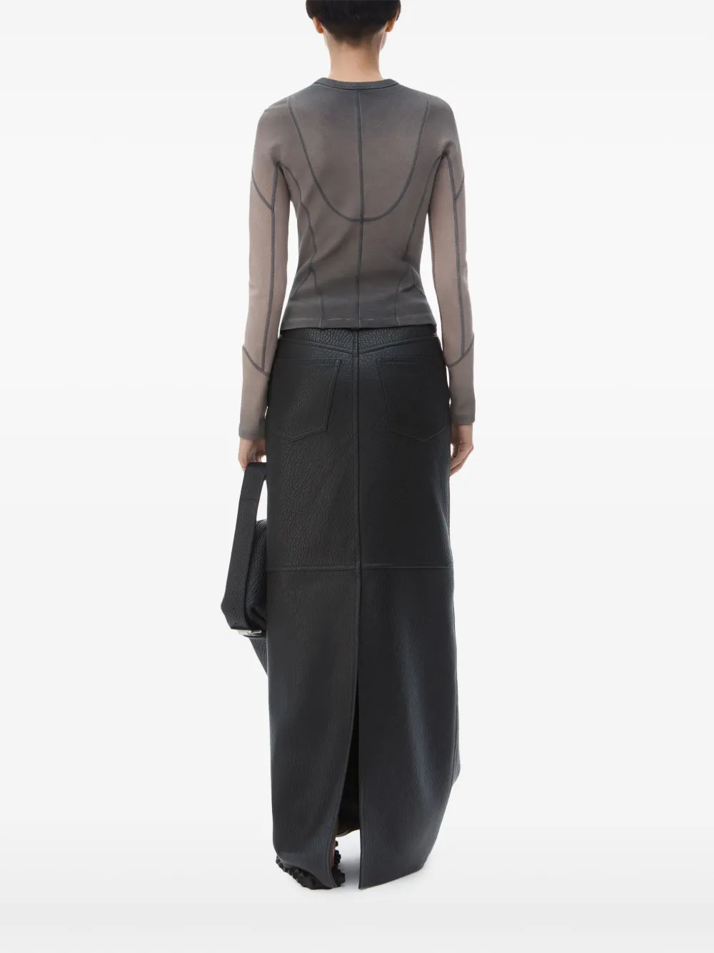 Alexander Wang T-shirt met geborduurd logo Grijs