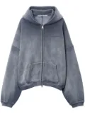 Alexander Wang embroidered logo hoodie - Grey