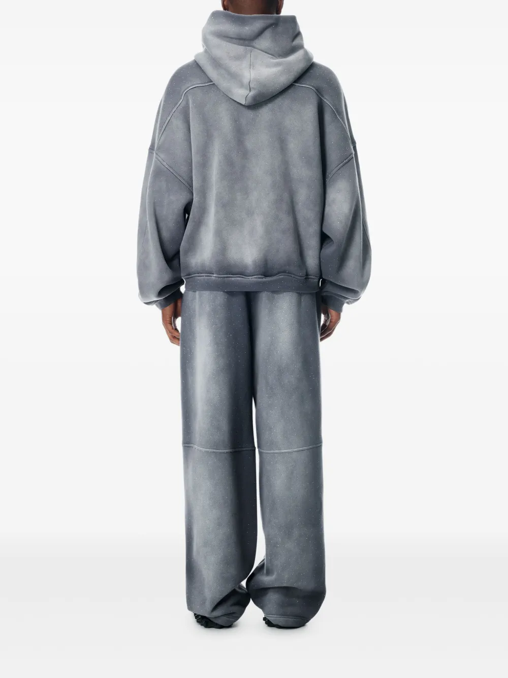 Alexander Wang Hoodie met geborduurd logo Grijs