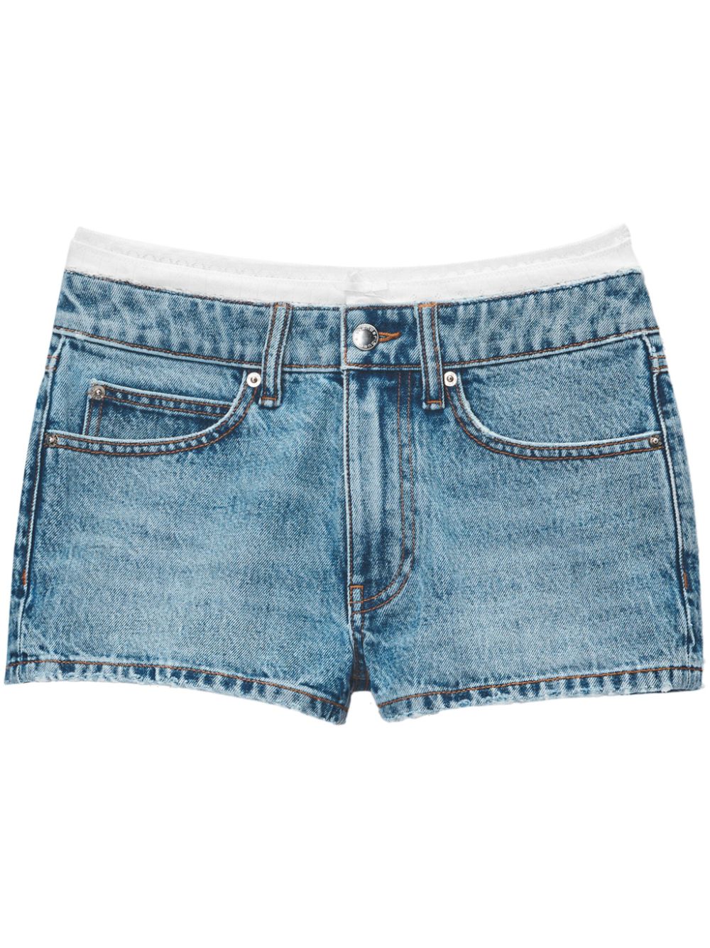 Alexander Wang high-rise denim shorts - Blue