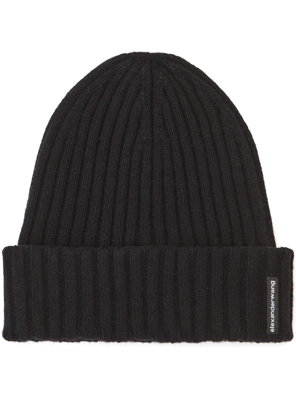 Alexander Wang logo-tag beanie hat - Black