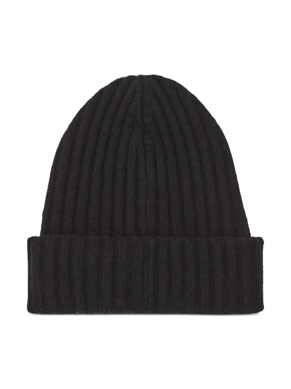 Alexander Wang logo-tag Beanie Hat | Black | FARFETCH