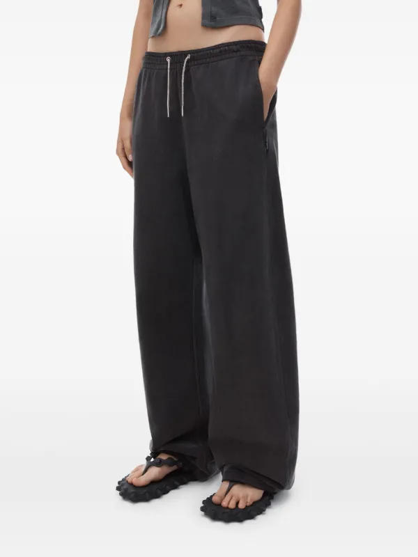 Alexander Wang Rhinestone Drawcord Track Pants | Grey | FARFETCH Alexander Wang Rhinestone Drawcord Track Pants | Grey | FARFETCH