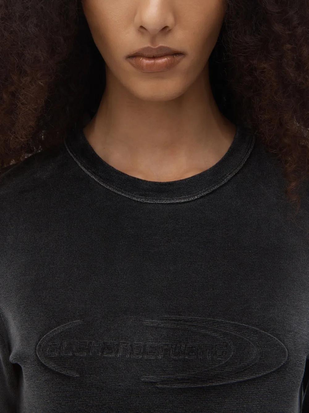 Alexander Wang Long-sleeved Minidress In Grey