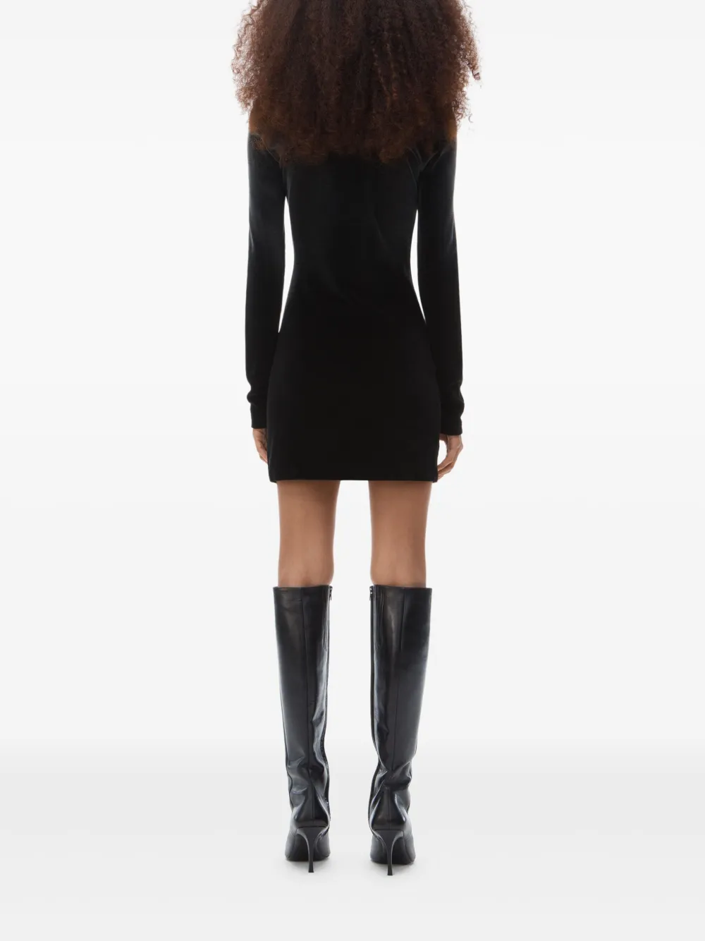 Alexander Wang Long-sleeved Minidress In Grey