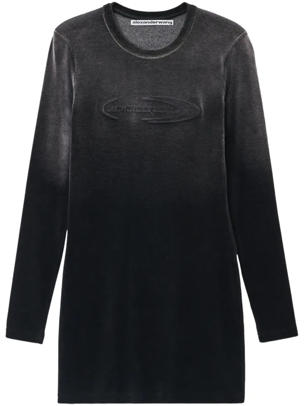 Alexander Wang ロングスリーブ ミニドレス | グレー | FARFETCH JP