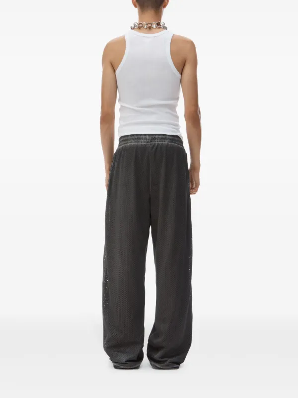 【送料&関税込】Alexander Wang Visible Slip Joggers Alexander Wang Mesh Sweatpants | Black | FARFETCH