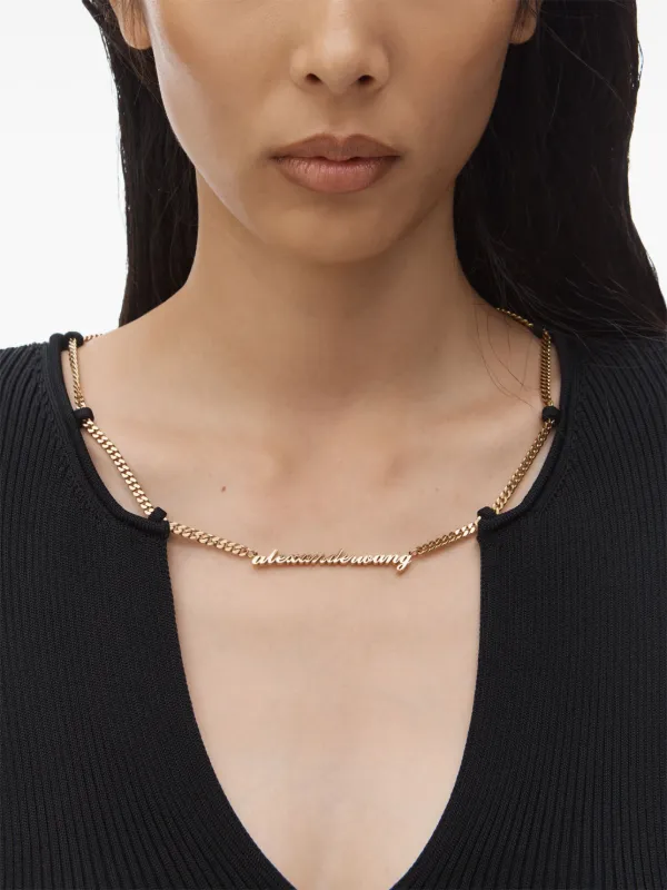 Alexander Wang Logo Nameplate ドレス | ブラック | FARFETCH JP