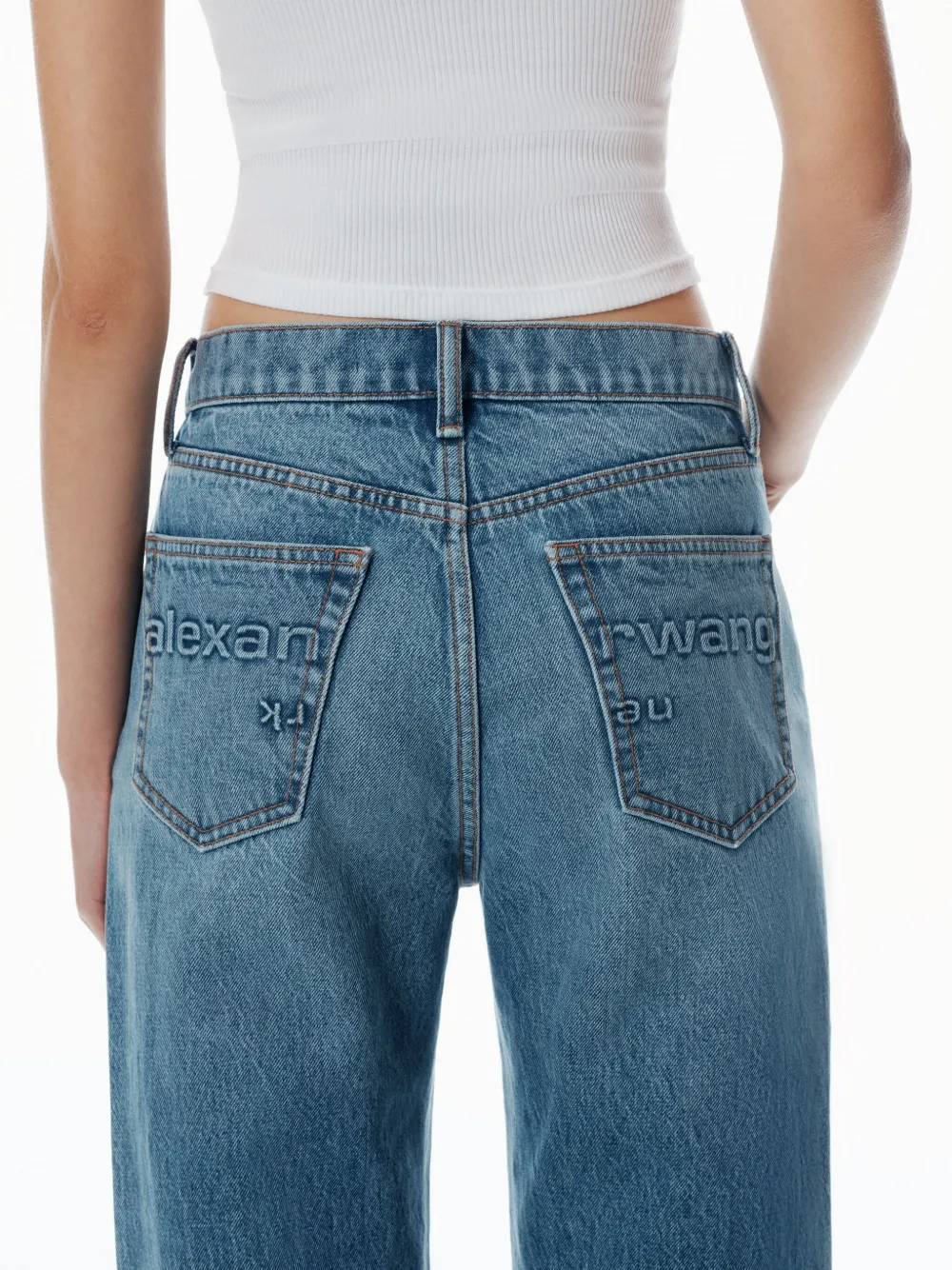 Alexander Wang Mid-rise straight jeans Blauw