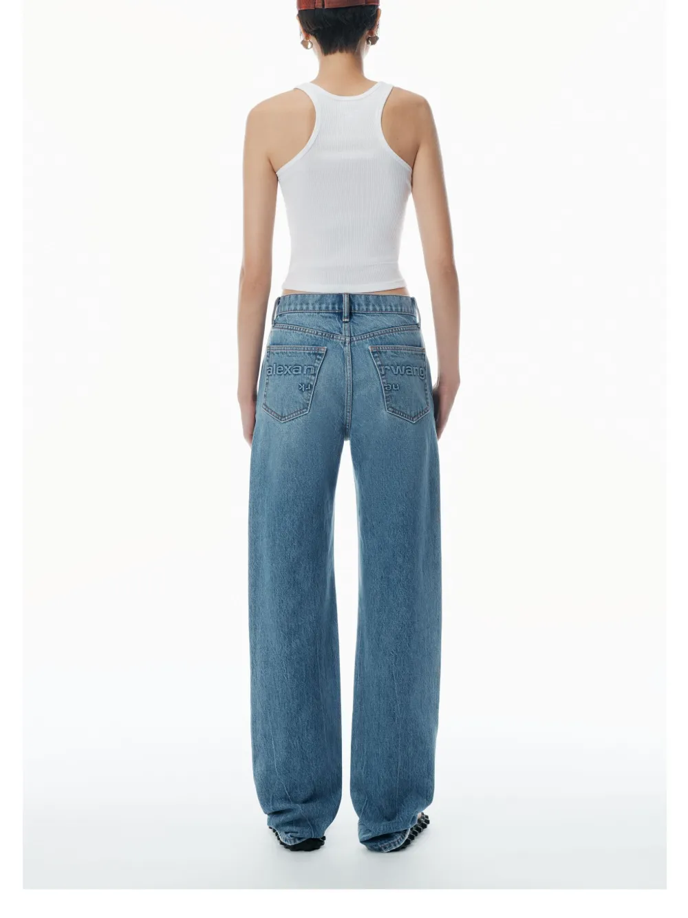 Alexander Wang Mid-rise straight jeans Blauw