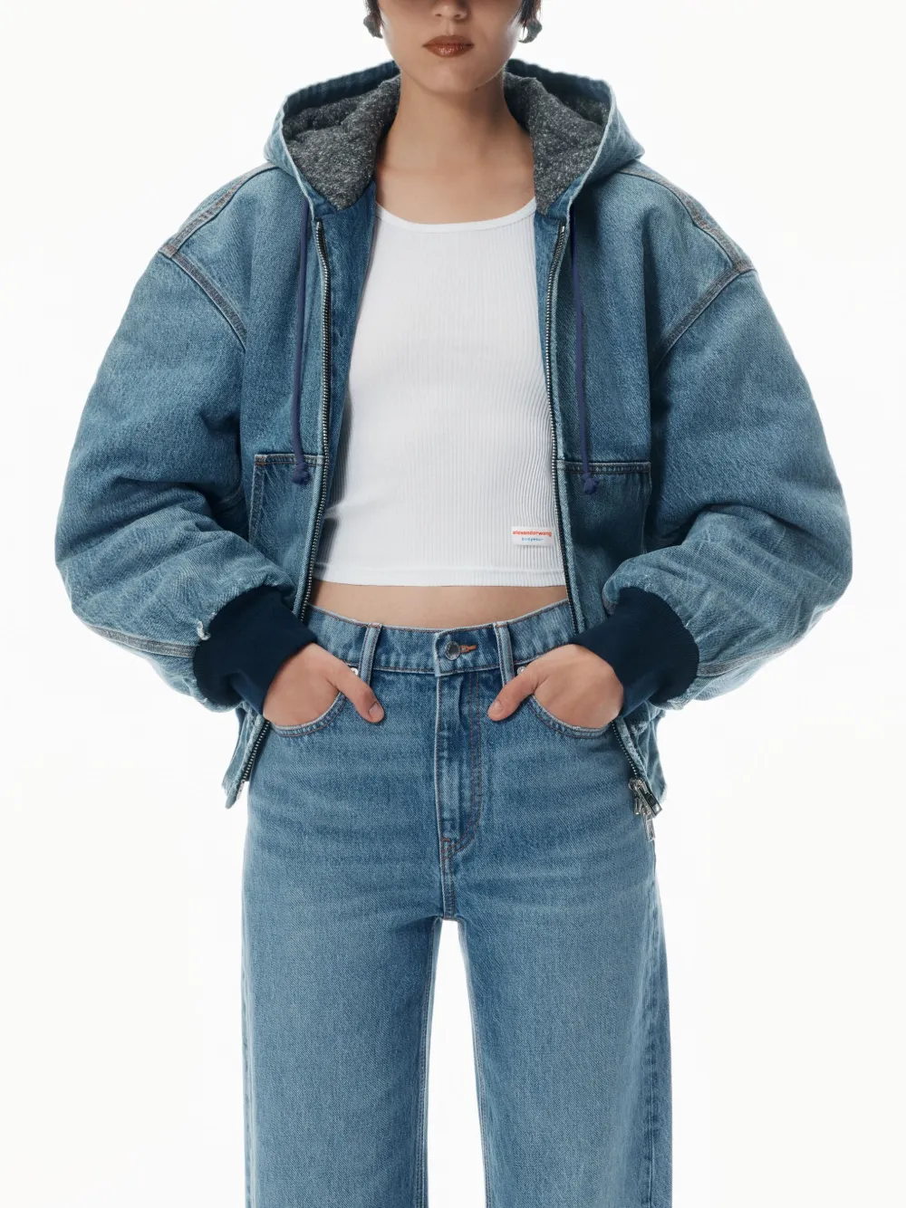 Alexander Wang Mid-rise straight jeans Blauw