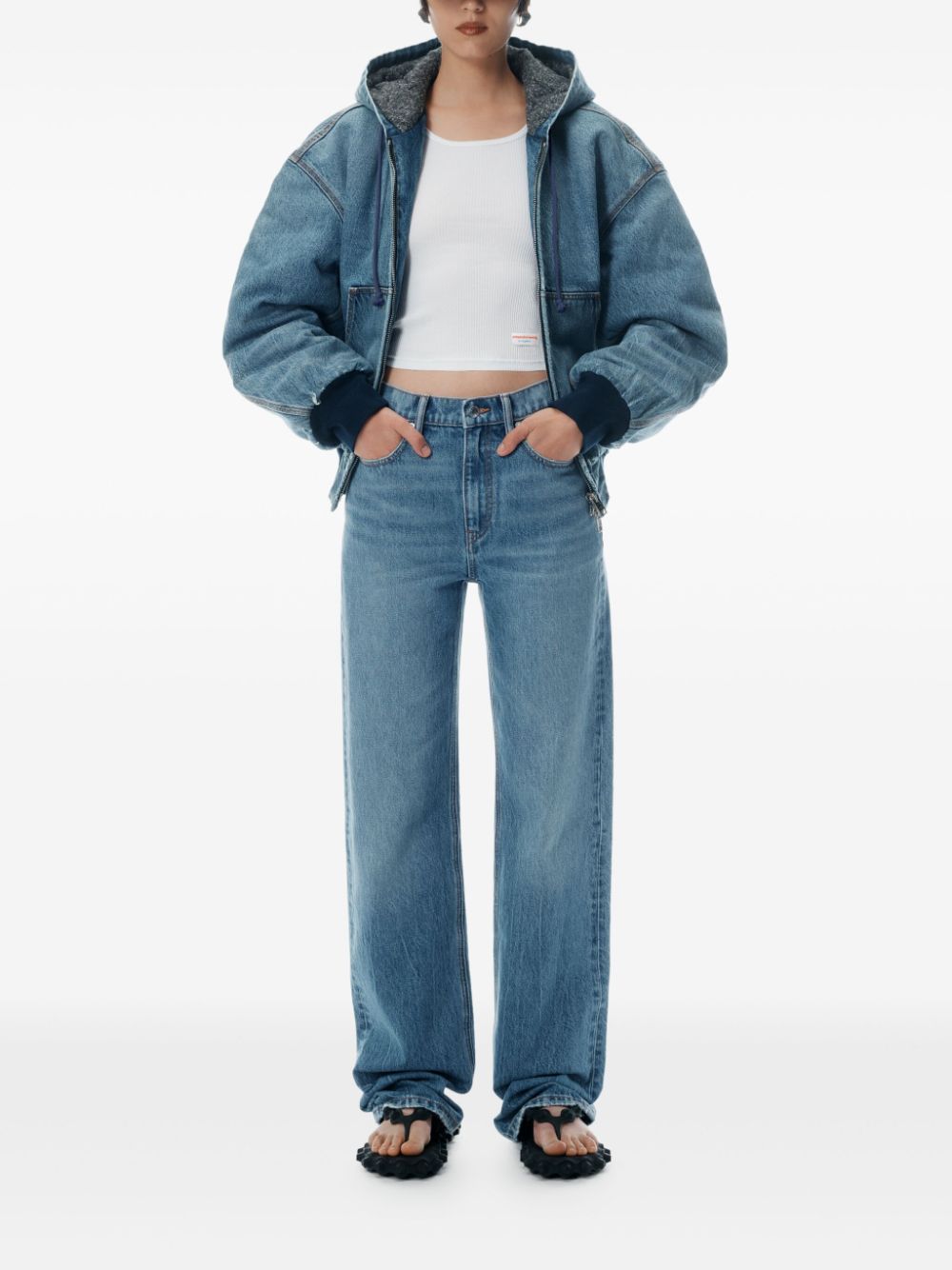 Alexander Wang Mid-rise straight jeans - Blauw