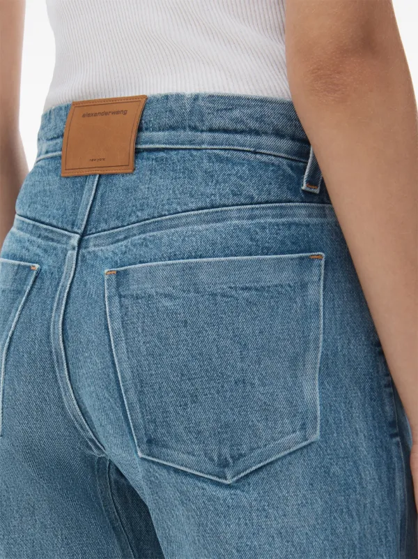 Alexander Wang low-rise Cotton Jeans | Blue | FARFETCH BH