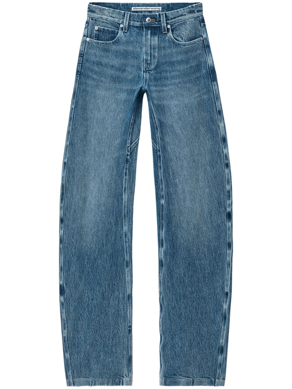 low-rise cotton jeans