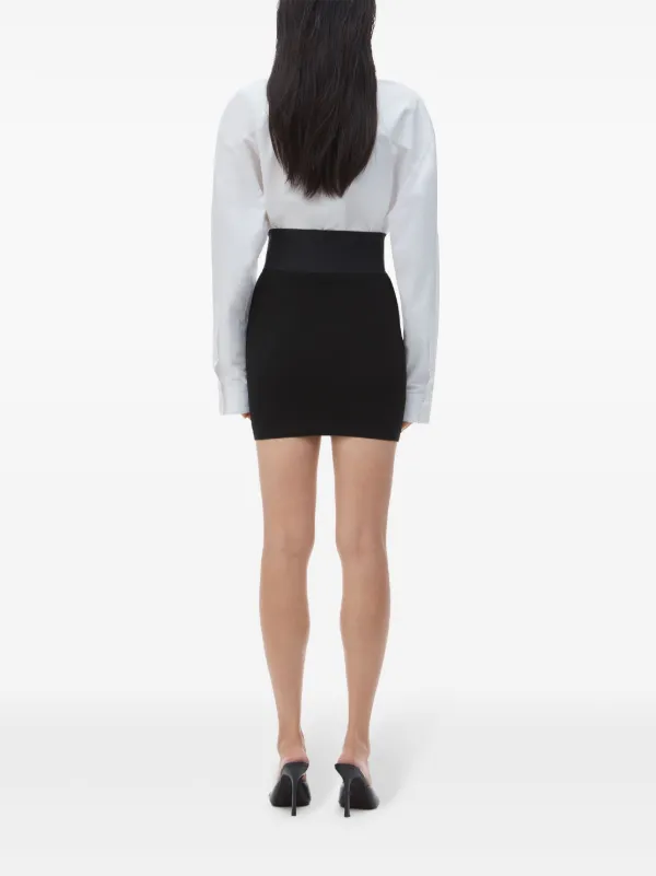 アレキサンダーワン　ミニスカート　黒 Alexander Wang ロゴ ミニスカート | ブラック | FARFETCH JP