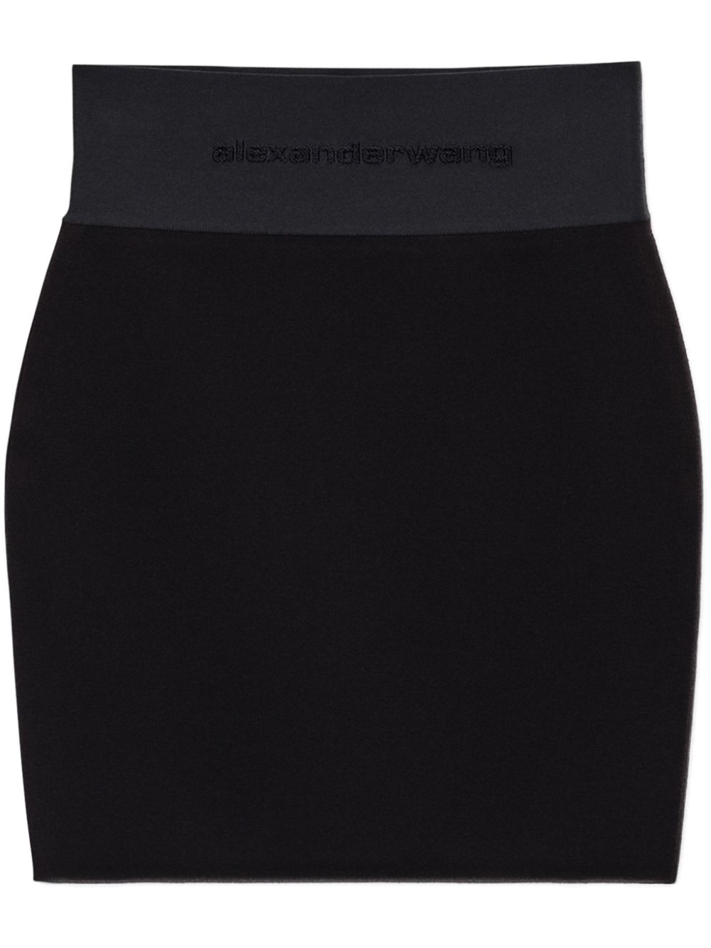 logo-waistband miniskirt