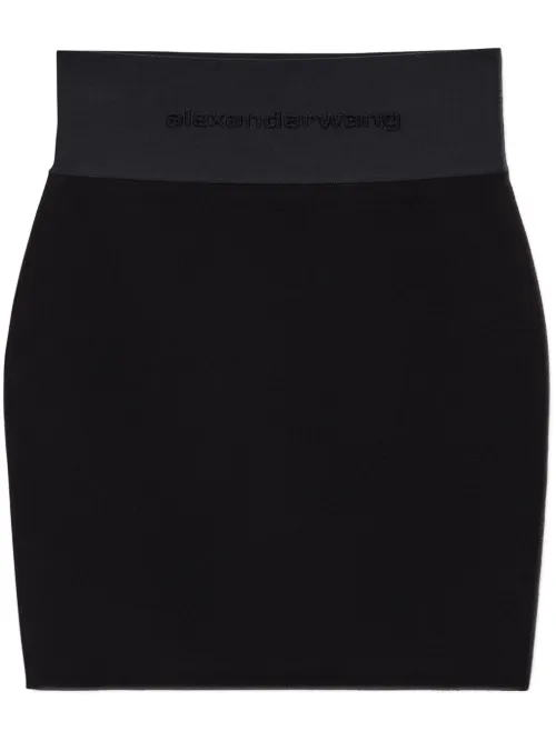 Minijupe à taille logo - Alexander Wang - Modalova