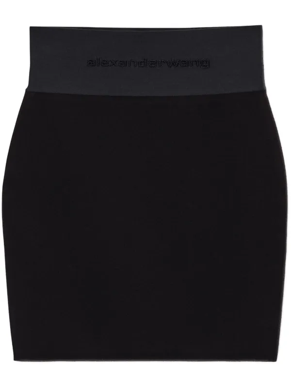Alexander Wang ロゴ ミニスカート | ブラック | FARFETCH JP