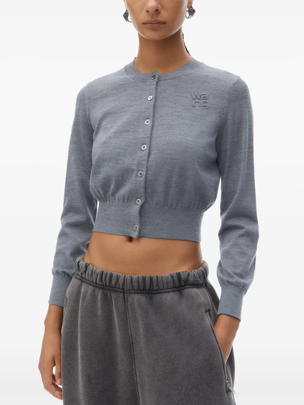 Alexander Wang Cardigan con logo goffrato | Abbigliamento | Image 4