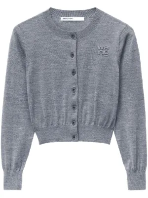 alexanderwang.t ホワイト クロップドカーディガン XS - メルカリ
