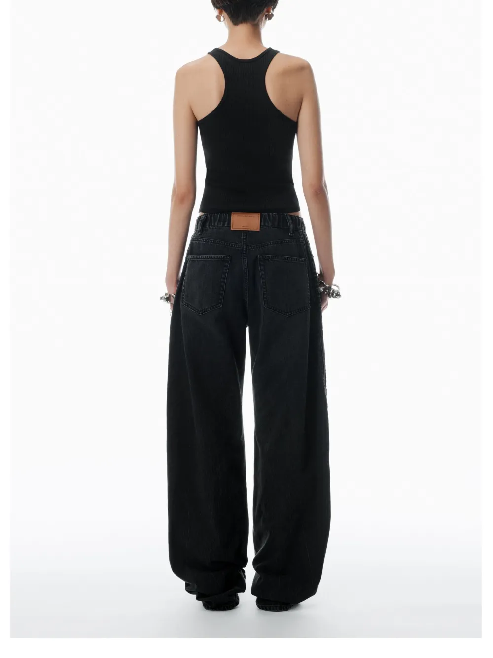 Alexander Wang Jeans met wijde pijpen Zwart