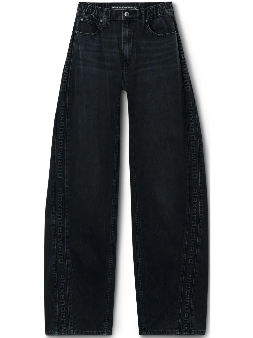 Alexander Wang High-rise Wide-leg Jeans In Black